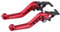 Fydun Motorrad Bremshebel 1 Paar Kupplungshebel CNC Aluminium Doppel Scheibenbremse Hebel Kupplungsbremshebel für Motorrad Roller Modifikation (Rot)