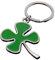 Porte-clés en acier trèfle à quatre feuilles vert, bijou de sac.