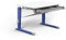 Moll Bandit Kinderschreibtisch höhenverstellbar | mitwachsend, ergonomisch & neigbar für aufrechtes Sitzen | ideal für Schulkinder | Schreibtisch weiß (mit Schublade, Blau, 90cm x 70,5cm)