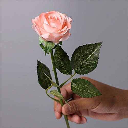 Artificial Flower,The Living Room Decorations are Decorated with Artificial Rose Flowers, moisturizing and moisturizing Rose Artificial flowers-10 Lotus Root Powder