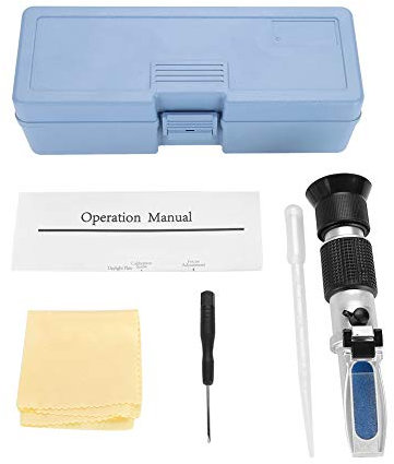 BuyWeek Salzgehalt Refraktometer, ATC Digital 0-10% Meerwasser Salzgehalt Messgerät Aquarium Optik Refraktometer Temperatur