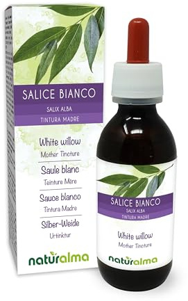 Silber-Weide (Salix alba) Rinde Alkoholfreier Urtinktur Naturalma - Flüssig-Extrakt Tropfen 120 ml - Nahrungsergänzungsmittel - Veganer