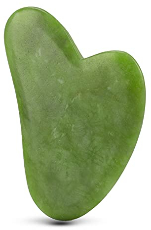 Gua Sha Stein Jade Roller, Jiasoval Gesichtsroller Gesichtsmassage Gesicht Massagegerät, Guasha Board Schabemassage-Werkzeugsatz, Jadestein-Gesichtspflege-Tool zum Abnehmen und Straffen