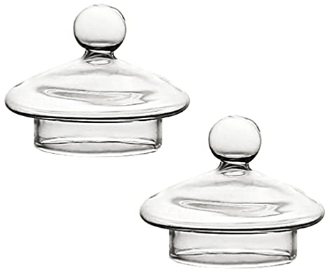 Cabilock 2pcs Glass Wine Glass Lids Leakproof Goblet Covers Heat Resistant Drink Protectors