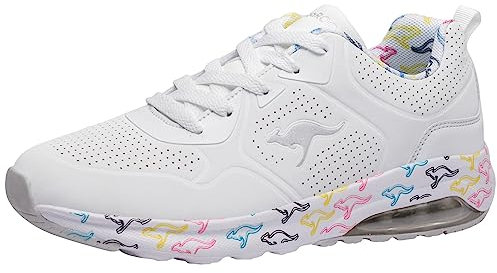 KangaROOS Unisex K-Air Ora Sneaker, White/Multi, 40 EU