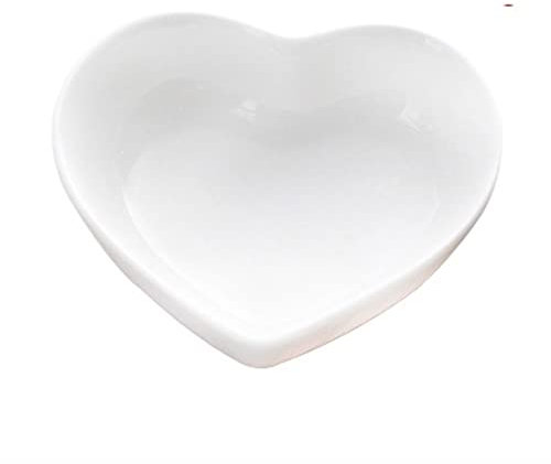 Dip Schälchen 1 stück weiße keramikschüsse küche würzende sauce vegalsig multi-teller hotpot platten (Color : Love)