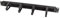 LogiLink Professional OR106B - Pannello passacavi da 19 con 4 staffe in acciaio e listello, colore: Nero