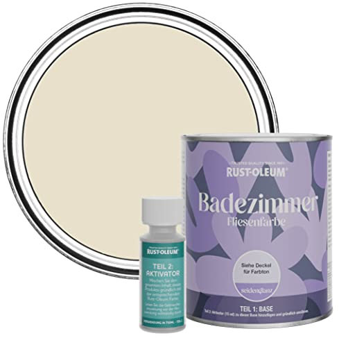 Rust-Oleum Beige Water-Resistant Bathroom Tile Paint in Satin Finish - Longsands 750ml