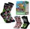 Minecraft Chaussettes Enfant, Lot de Chaussettes Fantaisie, Idée Cadeau Gamer, Chaussettes Garcon 31-36 et 37-40 (Noir/Gris, 37-40)