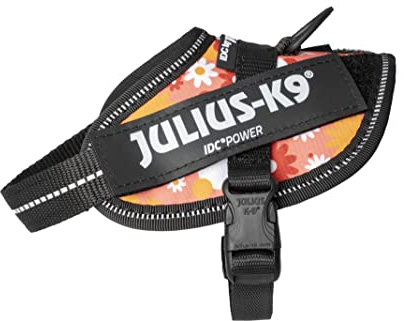 Julius-K9, IDC Powergeschirr, Größe: 2XS/Baby 2, Pink mit kleinen Blumen