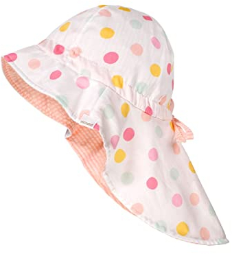 maximo Mini Mädchen Mütze Nackenschutz Bindeband Tunnelzug-53 - Kindermode : Mädchen