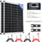 Kit Panneau Solaire 200W 12 Volt Module PV à Haut Rendement avec Contrôleur de Charge 30A pour Camping-car, Remise, Caravane, Bateau