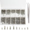 LWMLWM Set di 1200 Mini Viti Autofilettanti - Micro Teste Rotonde per Occhiali, Orologi, Telefoni, Fotocamere, Computer Portatili - M1/M1.2/M1.4/M1.7