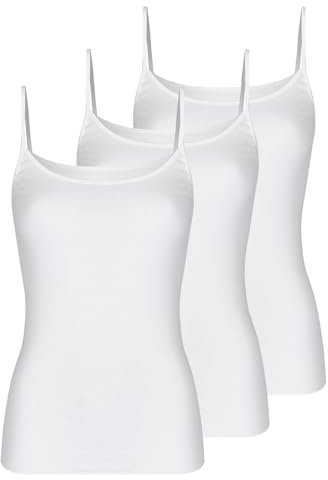 Nina von C. Damen Trägerhemd Fine Cotton 70 310 111 0 Gr. 44 in Weiss