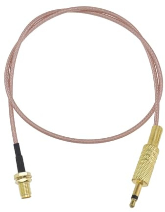 EMSea SMA femmina a 3.5mm maschio spina audio adattatore 0.5m lungo cavo di prolunga spina stereo per adattatore/CCTV/fotocamera/monitor antenna,