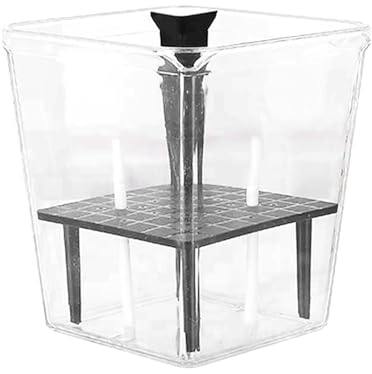 zwxqe Maceta transparente de autorriego | Macetas de autorriego | Macetas de autorriego, macetas con agujeros de ventilación para orquídeas, vainilla, jarrones decorativos para el hogar con agujeros
