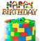 SparkDot Building Blocks Themed Cake Topper, Brick Themed Happy Birthday Cake Topper, Building Blocks Happy Birthday Decorations for Boys Man