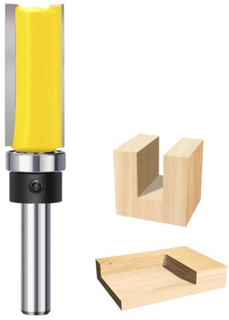 Kopierfräser Bündigfräser Kugellager 8mm Schaft Nutenfräser Oberfräse Schaftfräser Holzfräser Nutfräsen Fräser-Bits für Holzbearbeitung 15,9mm (5/8 Zoll) X 40mm