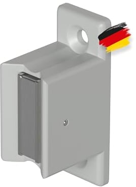 BAUHELD® Kurbelhalter für Kurbelstange [Made in Germany] - Wand-Halterung für Rolladen-Kurbel mit 12 bis 17mm Durchmesser [1 Stück] - Halter mit magnetischem Griff - Höhe 25mm - RAL7035