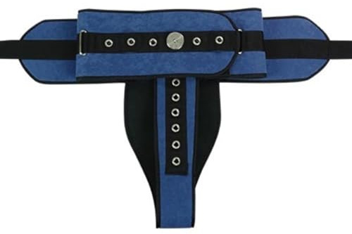 Villaclinic. Cinturon de sujeción para cama de 90 cms con perineal, cierre iron clip, o cierre de moneda. sujecion para pacientes agitados, dispositivos de contención.