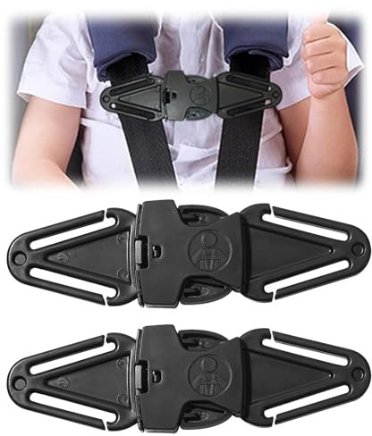 2PCS Anti Escape Car Seat Straps Safety Clip Baby Harness Chest Clips, Car Seat Safety Clip Prevent Children Taking Their Arms Out of The Straps, Easy to Install & Universal Fit