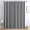 3D Gardinen Schwarze Und Weiße Streifen Wohnzimmer Vorhänge, Schwarze Und Weiße Streifen Vorhang Blickdicht Ösen Wärmeisolierend Gardine, Schlafzimmer Deko Curtain 2 Stücke 132 x 214 cm BxH q9490