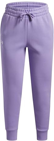 Under Armour Pantalon de Jogging Polaire Rival Filles, Pantalon de Sport Confortable pour Fille, Jogging Fille Ultra-Doux avec intérieur brossé, Transparent/White, YLG, Transparent / / White, YSM