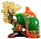 WANGHAI-666 Money Tree Handgemachter Edelsteinbaum Kristallkürbis Dekoration Feng Shui Wasserkristall Lebensbaum Geldbaum Bonsai Feng Shui Decor Tree(Green,Klein)