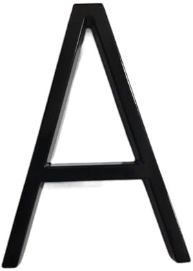 GFDSGRE Hausnummer 127mm Floating House Number Buchstaben Big Modern Door Alphabet Home Outdoor 5 in.Black Zahlen Adresse Plakette 0-9, AB Hausnummernschild(A)