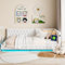 KeepGoon Polsterbett Schlafsofa 140 * 200cm, EIN Kreis unter dem Bett mit LED und USB-Aufladung, Doppelbett, Tagesbett,Multifunktionsbett mit Lattenrost, Teddy-Samtstoff, Ohne Matratze (Beige)