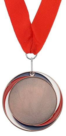 PATIKIL Metall Medaillen Platz Medaille Gewinnermedaille mit Rotem Halsbändern für Wettbewerbe Sportveranstaltungen Rechtschreibwettbewerbe, Gold