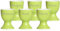 LUXENTU Eierbecher Doppio mit personalisierter Gravur, 6er Set, Kleine Ei-Halter mit einzeiligem Gravurbereich, Perfekt für Namen und Sprüche zu Ostern, Porzellan, Grün