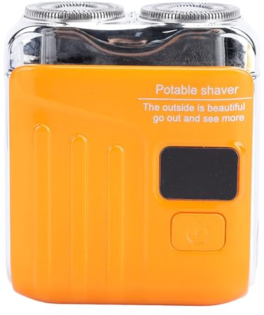 Bart -Trimmer, Mini -Rucker für Männer, Mini -Rotationsbart -Trimmer mit Leistungsanzeige, Waschbarer Magnetischer USB -wiederaufladbarer Kompakter Elektrischer Schnurrbart