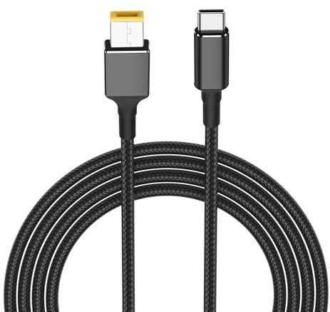 PNGKNYOCN 100W USB C auf Slim Tip Laptop-Ladekabel, USB-C Stecker auf quadratischen Tip Adapter Schnelllade-Stromkabel für Ultrabooks, Notebooks und mehr（1.8M）