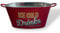 Retro Large Ice Cold Drinks Metal Bucket, Oval Party Beverage Tub with Handles, Available in Yellow, Red, Green, Natural Colors. (RED)