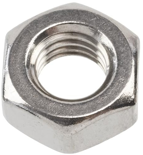 AERZETIX - Paquete de 25 tuercas hexagonales M10x1,5 mm con rosca métrica - en acero inoxidable - color plata