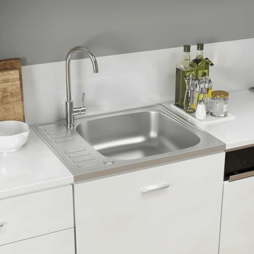 Évier en acier, Lave-main Montage Mural, Lavabo mural pour le lavage hygiénique des mains, argenté 600x500x155 mm inox