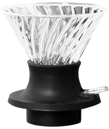 Geieold Adjustable Coffee Dripper Coffee Filter Glass with Funnel Coffee Filter Tray