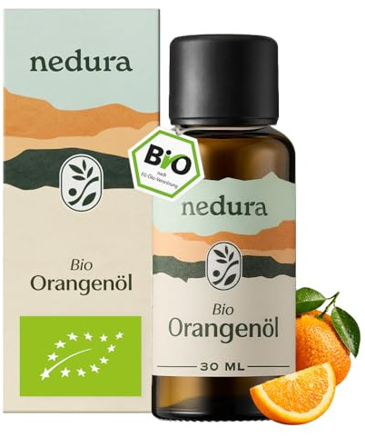 nedura® BIO Orangenöl [100% NATURREIN] - Kaltgepresst aus echten Orangen - Ätherisches Öl, Duftöl Orange - Lebensmittelqualität - Orangenöl Bio aus Griechenland - 30ml