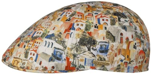 Stetson Texas Village Print Flatcap Schirmmütze UV-Schutz Herren Frühling Sommer bunt XL (60-61 cm)