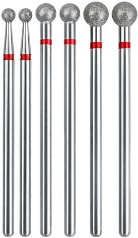 AVUELOI Brocas para cutícula para uñas, 6 piezas, brocas de manicura rusa, efile para uñas de gel acrílico, herramientas de eliminación de forma, herramienta para m Manicura