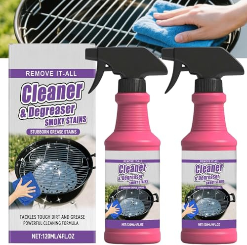 Fast-Acting Heavy-Duty Grill Degreaser Spray,2026 New BBQ Grill Cleaner,BBQ Degreaser,Multi-Purpose Cleaner for Cookers, Hoods(2PC)
