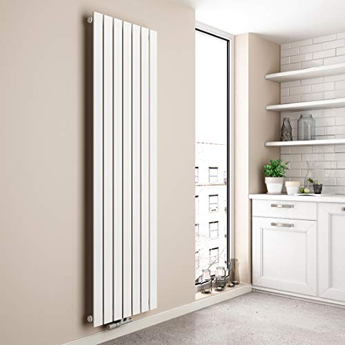 EMKE Vertikal Heizkörper 1800x540mm, Flachheizkörper Einlagig Design Heizkörper Flach Paneelheizkörper Mittelanschluss Heizung Weiß 1107W