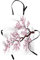 ABAKUHAUS japanisch Kochschürze, Zweig eines blühenden Sakura Baums Kirschblüten Frühlingsthema Digital Muster, Höhenverstellbar Klare Farben ohne verblassen, Braun Rosa