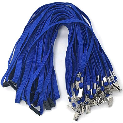 Bird Fiy Lanyards Breakaway Schlüsselbänder, flach, mit Clip, Blau, 25 Stück