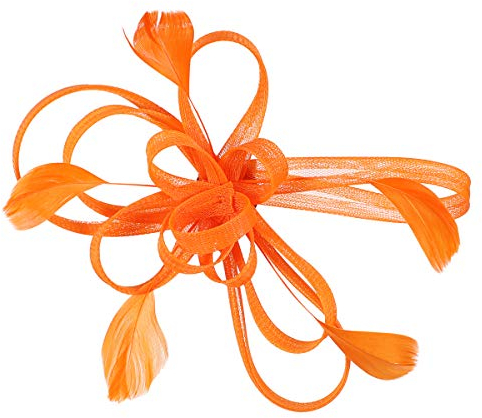 Lurrose Pince à cheveux en maille fleur bibi broche vintage thé fête accessoires cheveux pour femme (orange)
