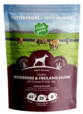 Irish-Pure Futterprobe: Irisches Weiderind & Freiland-Huhn mit Gemüse & Kelp-Alge, Adult