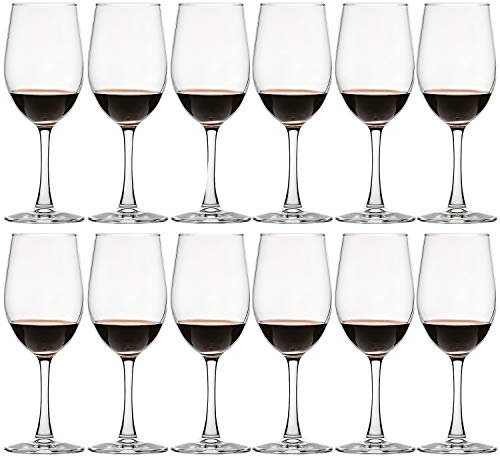 UMI UMIZILI Classici Calici da Vino Rosso o Bianco 12 once Set of 12, 12 Ounce Trasparente