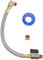 Kbrotech Extended Tank Drain Valve Assembly Kit Flexible Braided Steel Tube 10 inch 1/4 Inch NPT Pipe Fitting for Air Compressor