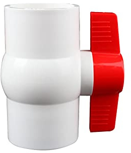 Vanne à boisseau sphérique en PVC de haute qualité - Valve d'alimentation en eau - Valve à bille compacte femelle filetée à deux voies pour l'irrigation et le robinet d'arrêt d'eau